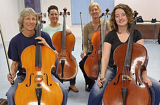 From left: Becky Crowe, Liana Campbell, Debora Champlain, Annie Tewalt, principle cello