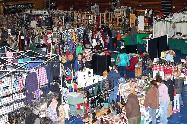 The gymnasium floor at Carson High School is full of vendors peddling their wares during last year&#039;s craft faire. The annual Carson High School Holiday Craft Fair returns next weekend.