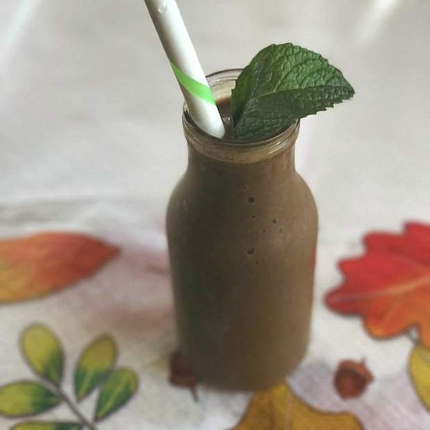 Mint chocolate green smoothie by Debra Garner