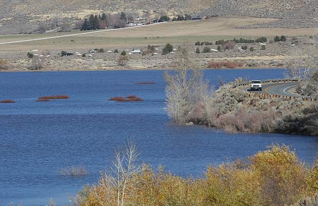 Due to record precipitation Washoe Lake is completely full heading into the winter months.