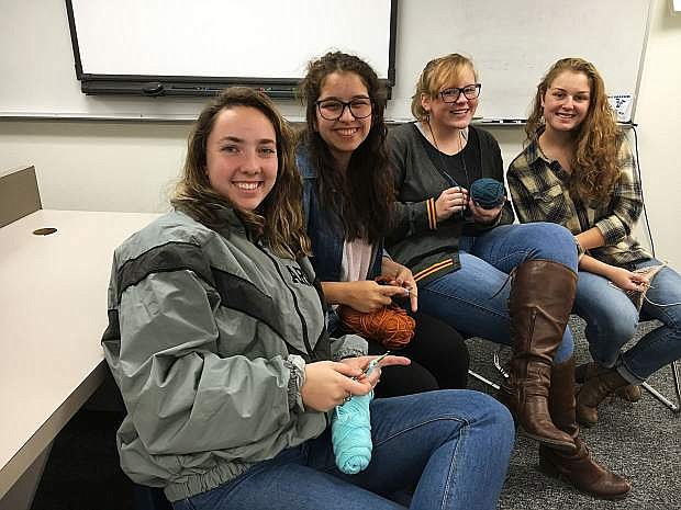 Jessica Preston said she found inspiration for her senior project in several friends at CHS who crochet during their lunch hour.