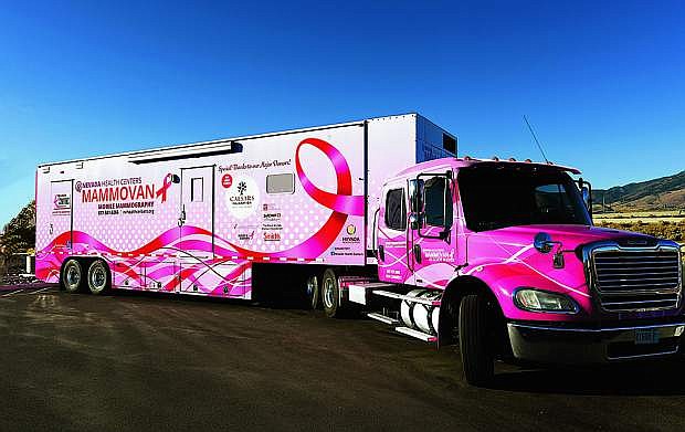 The Mammovan will be offering breast cancer screenings from 8 a.m. to 3:40 p.m. Friday in Carson City. Make an appointment by calling 1-877-581-6266.