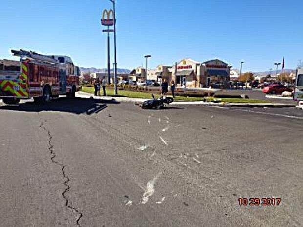 A crash involving a motorcycle and SUV claimed the life of the motorcycle rider in Fernley.