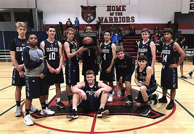 The Oasis Academy Bighorns won the championship of the Excel Christian Tournament over the weekend.