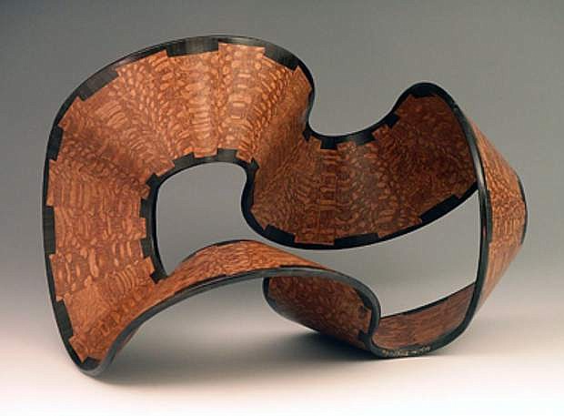 Lacewood and Ebony Ribbon by Malcolm Tibbetts