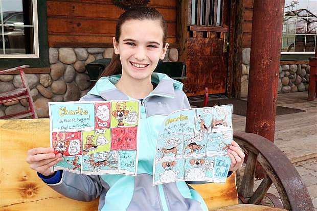 Alexis Haggard, an 11-year-old student of Oasis Academy, creates story lines for her comic series, &quot;Charlie&quot;, on a weekly basis.