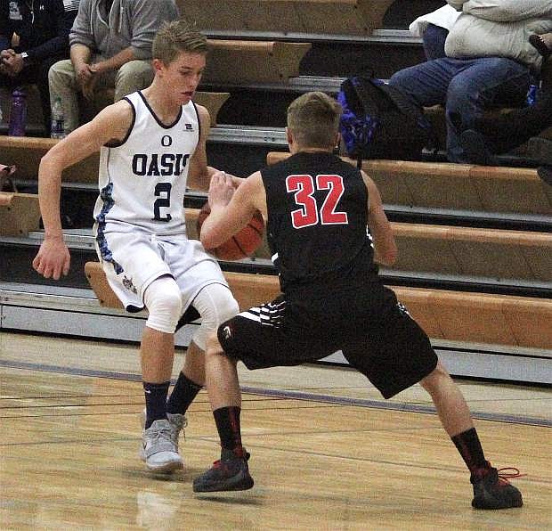 Patrick Morrow gets blocked by Excel Christian&#039;s Joshua Fixel.