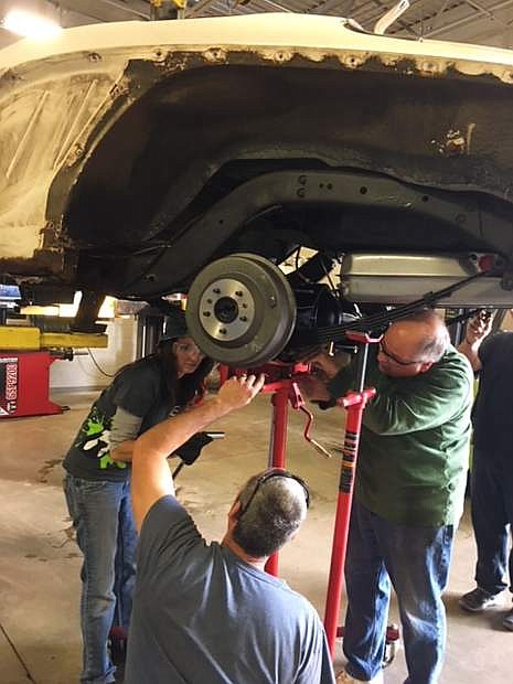 Automotive Mechanics students started restoring a 1953 Cadillac during the fall semester at Western Nevada College in Carson City.