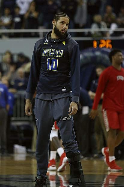 Caleb Martin was wearing a boot during pregame warmups on Wednesday.