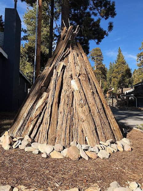 Ben and John Ruppert have built galis dungal structures, like this one in Tahoe Vista, for several parks and museums around the Tahoe region.