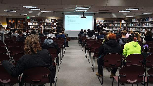 Carson High invited Tesla to present to interested seniors and their parents about the Tesla Manufacturing Development Program on Friday.