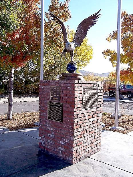 The 5-foot bronze eagle at the Korean War Veterans Memorial was dedicated on Memorial Day, May 25, 2009.