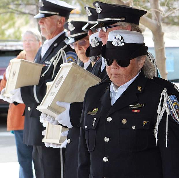 The Nevada Veterans Coalition will conduct a service with full military honors for seven veterans at 2 p.m. today at the Northern Nevada Veterans Memorial Cemetery in Fernley.