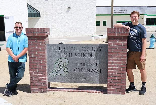 Churchill County High School&#039;s Class of 2018 co-valedictorians Austin Lunderstat, left, and Dawson Frost, right, are some of Fallon&#039;s pride of the future.