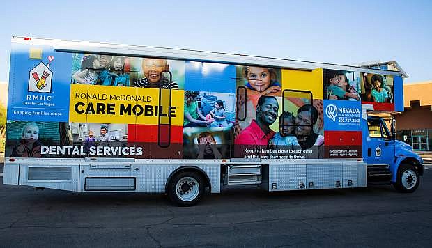 The Nevada Health Centers Ronald McDonald Care Mobile will be visiting Carson City June 5-7 to provide low-cost, easy access dental care to children.