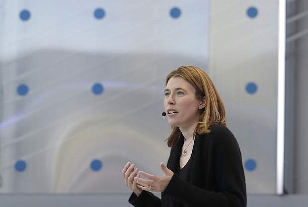 Google&#039;s Jen Fitzpatrick speaks at the Google I/O conference in Mountain View, Calif., Tuesday, May 8, 2018. (AP Photo/Jeff Chiu)