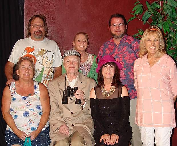 The Misfits Theatre Group cast from left, standing at back: Kwas, Maureen Hopkins and Joseph Baptist. In the front row from left are Andra Woolman, Jon Palm, Ann Gordon and writer/director Sheila Steele. Not pictured is Tom Radabaugh.