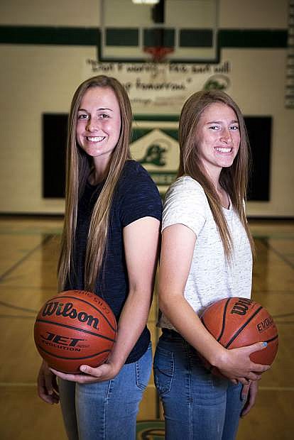 Faith Cornmesser, left, and Caitlyn Welch first met during middle school and have been a dynamic force, leading the Greenwave to four state titles in their career.