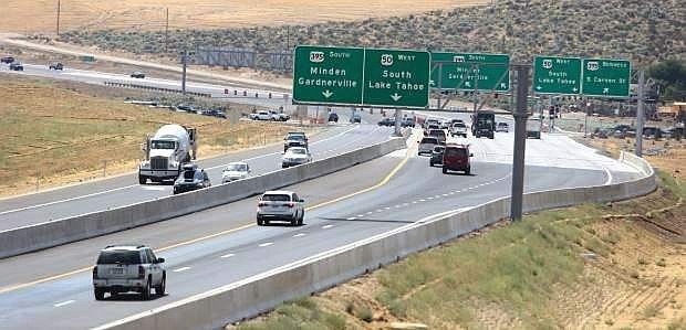 Traffic along I-580 is increasing daily as regional workers commute to and from Carson City.