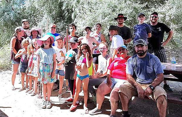 Members from the High Desert Grange volunteered to clean up the Rye Patch Reservoir earlier this month.