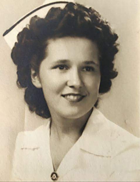 Rachael Marguerite Bourgeois&#039; Fanny Allen Hospital School of Nursing School 1945 graduation picture. Fanny Allen Hospital is the only hospital in Burlington, Vermont; The Green Mountain State.