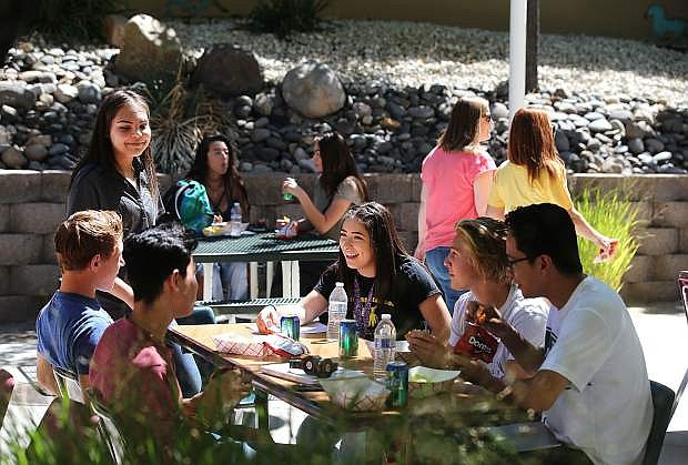 Students enjoy games and a barbecue at Western Nevada College, in Carson City on Thursday, Aug. 30 as part of two weeks of activities hosted by the Associated Students of Western Nevada to welcome more than 3,000 students back to campus.