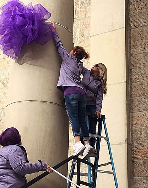 Carson City will be decorated in purple this month.