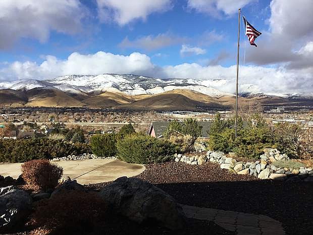 Glenn Bush of Carson City shared this photo of the snowfall on Thanksgiving morning.