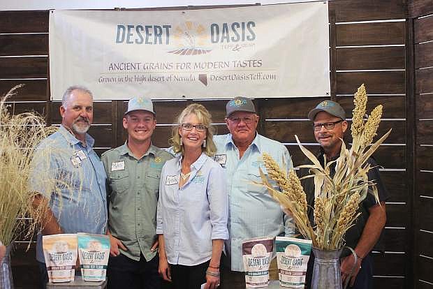 Desert Oasis Teff &amp; Grain recently had an open house. From left are John Getto, Myles Getto, Kristi Hoffman, Dave Eckert and Alan Dodson.
