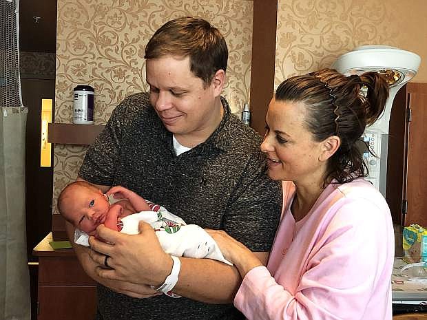 Ken and Gianna Jacks of Carson City welcomed their new son, Leo Christian Jacks, on Monday. Leo was the last baby born in 2018 on Monday at Carson Tahoe Regional Medical Center.