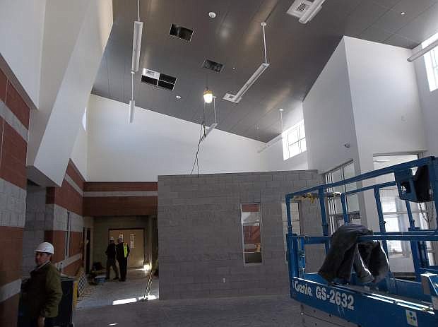 The new commons room at Pioneer High School will give students a place to enjoy their lunch, power up their laptop and collaborate, according to district staff.