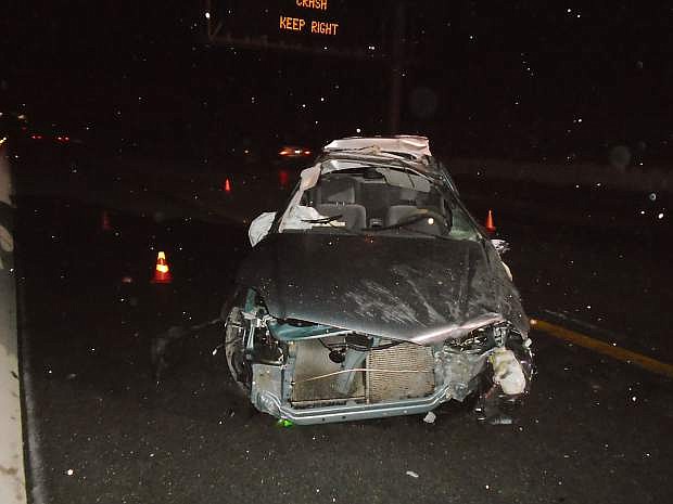 A Carson City resident was killed in a crash on Highway 580 early Friday morning.