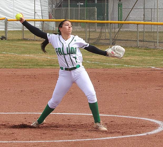 Ashley Agaman pitched the entire game for the Lady Wave.