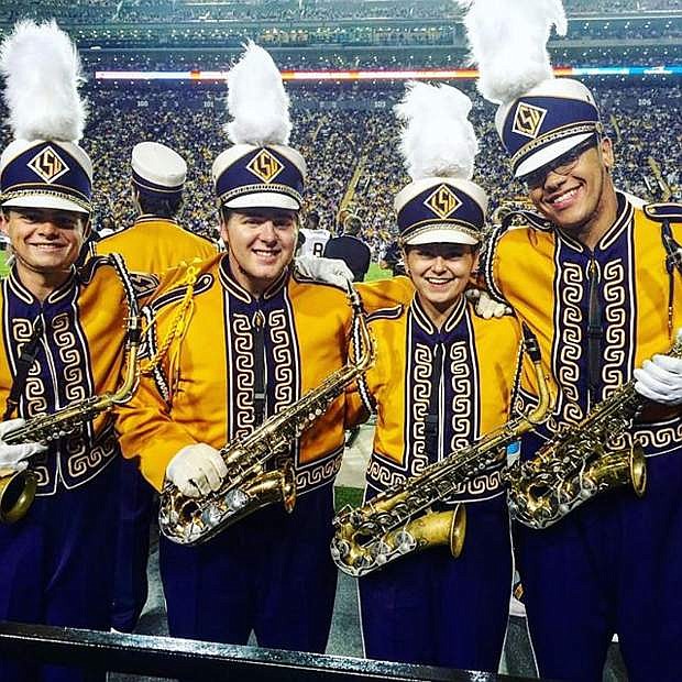 Chase Johnson played in the prestigious LSU Marching Band.