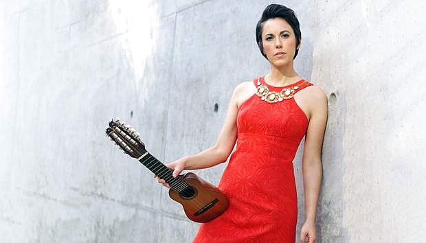 Songstress Gina Chavez performs in Fallon Saturday night.