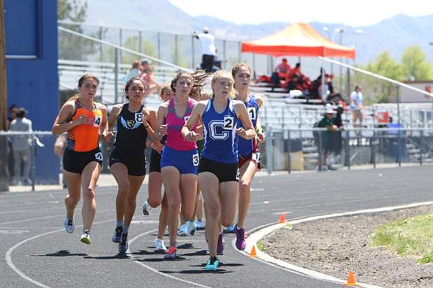 Abby Pradere helped lead the way for the Carson High track teams.