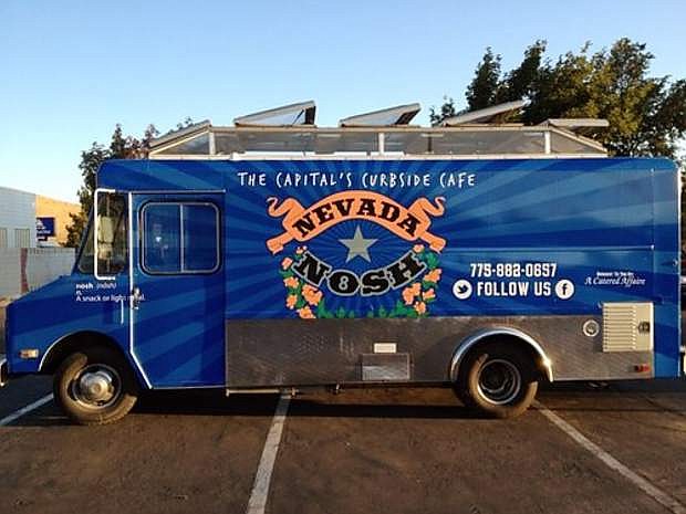 Nevada Nosh is one of five food trucks serving at the Brewery Arts Center&#039;s Wheeled Food Wednesday.