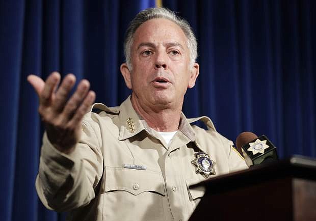 FILE - In this Aug. 3, 2018, file photo, Clark County Sheriff Joe Lombardo speaks at a news conference regarding the Oct. 1, 2017 mass shooting in Las Vegas. The head of the Las Vegas police department is scheduled to release what he calls an after-action report about the deadliest mass shooting in modern U.S. history.  Lombardo says the review he&#039;ll release Wednesday, July 10, 2019, aims to show what other law enforcement agencies can learn from the shooting that killed 58 people and injured more than 850. (AP Photo/John Locher, File)