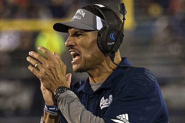 Nevada head coach Jay Norvell, shown Oct. 27, 2018 against San Diego State in Reno.