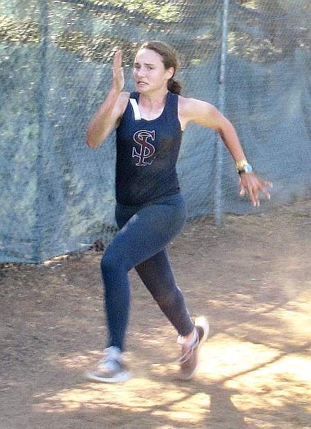 Sierra Lutheran&#039;s Kailey Fitzpatrick runs during the North Tahoe Kiwanis Mountain Motivational Invitational Friday in Tahoe City where she finished ninth in the freshman/sophomore girls race.