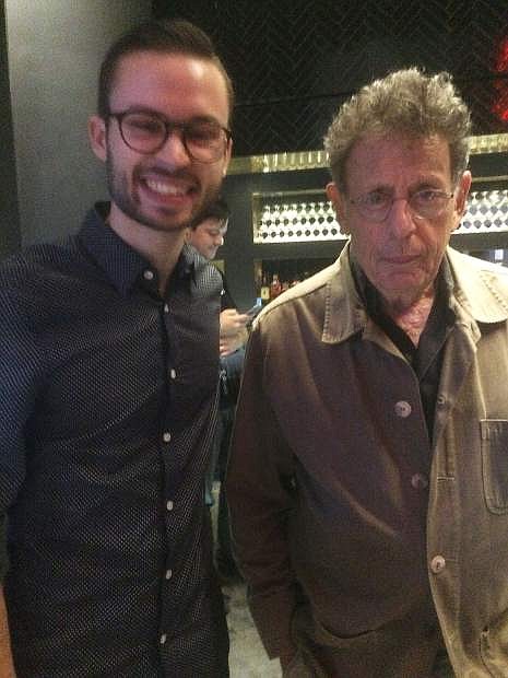 Nick Marsella with legendary Oscar-nominated composer Philip Glass.