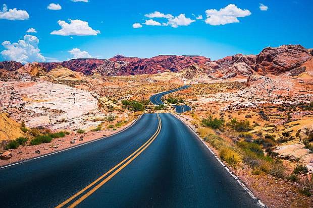 Valley of Fire panoramic road - Nevada USA