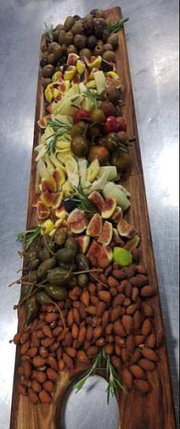 Fresh figs on a Sierra Chef antipasti platter.