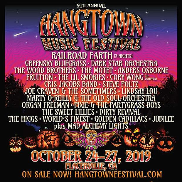 The lineup for Hangtown Music Festival 2019.