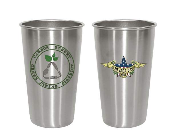 Reusable Nevada Day cups available for parade