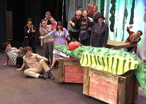 Carson High School&#039;s fall production &quot;Peter and the Starcatcher&quot; opens Friday. The cast and technical crew were preparing at the Bob Boldrick Theater in the Carson City Community Center Monday.