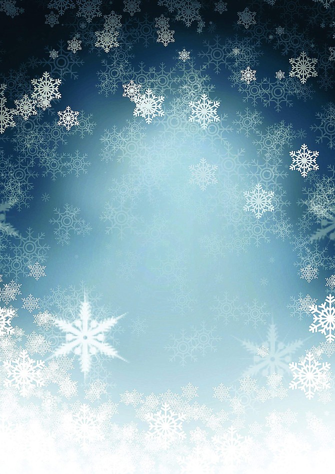 Blue Christmas background with snowflake