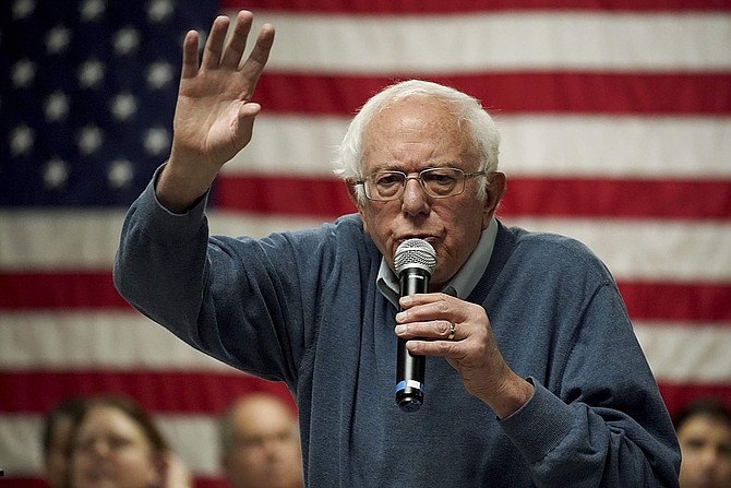 Democratic presidential candidate Sen. Bernie Sanders, I-Vt., speaks during a campaign stop Nov. 24 in Hillsboro, N.H.
