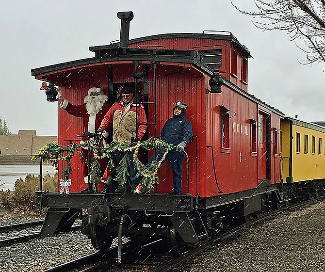 Santa Claus waves from the caboose of the Santa Train at the Nevada State Railroad Museum in Carson City in 2017. The 35th year of Santa Train debutsSaturday and tickets can be purchased online now.