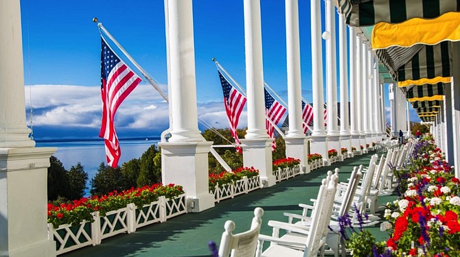 Step back into 1887, the era of some of the grandest hotels ever built in the U.S., as you enjoy the Grand Hotel on Mackinac Island.